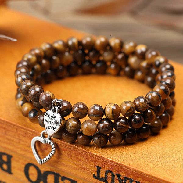 turquoise rows 6mm trendy bangles with 3 heart charm natural stone tiger eye bead men bracelet design jewelry for women, Black
turquoise rows 6mm trendy bangles with 3 heart charm natural stone tiger eye bead men bracelet design jewelry for women, Black