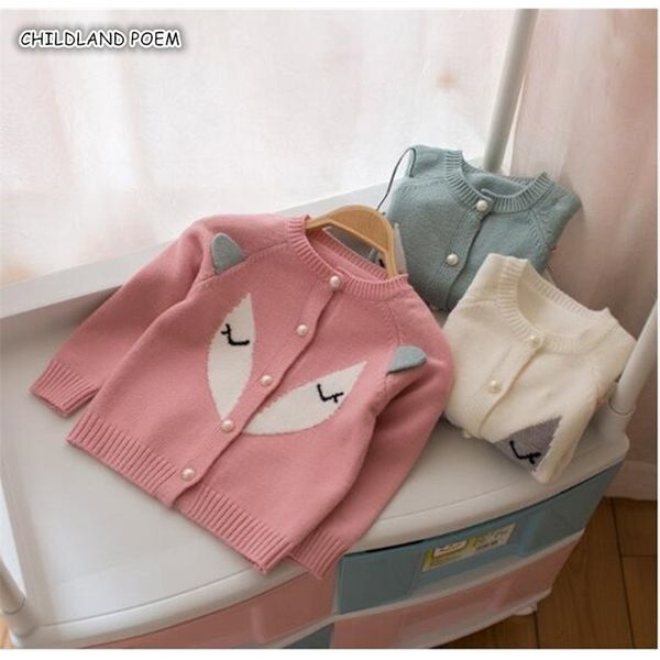 knitted girls cardigan autumn children's sweater fox print kids baby girls sweaters cotton toddler cardigan sweater for girls lj201128, Blue
knitted girls cardigan autumn children's sweater fox print kids baby girls sweaters cotton toddler cardigan sweater for girls lj201128, Blue