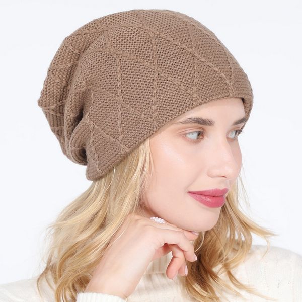 women skullies winter hats for female acrylic casual style diamond pattern add velvet to keep warm fashion, Blue;gray
women skullies winter hats for female acrylic casual style diamond pattern add velvet to keep warm fashion, Blue;gray
