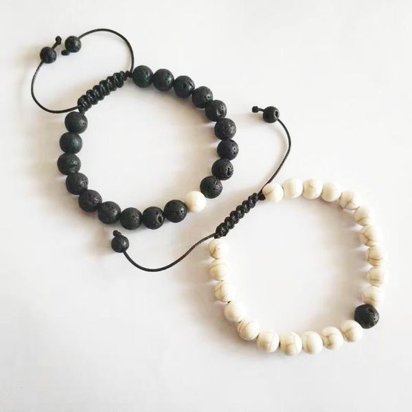charm bracelets 2pcs/set adjustable couples distance bracelet classic natural stone white and black yin yang beaded for men women, Golden;silver
charm bracelets 2pcs/set adjustable couples distance bracelet classic natural stone white and black yin yang beaded for men women, Golden;silver