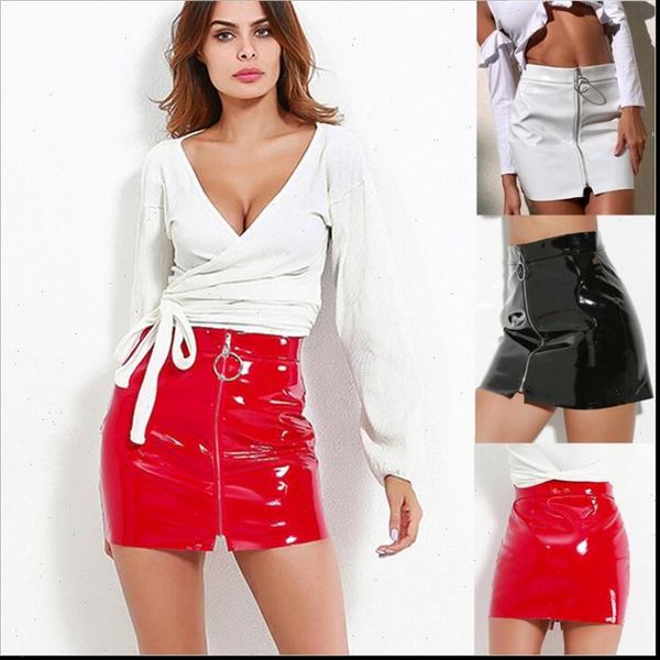 women fashion high waist circle zipper shiny skirts pu leather mini short casual solid white red black skirt
women fashion high waist circle zipper shiny skirts pu leather mini short casual solid white red black skirt