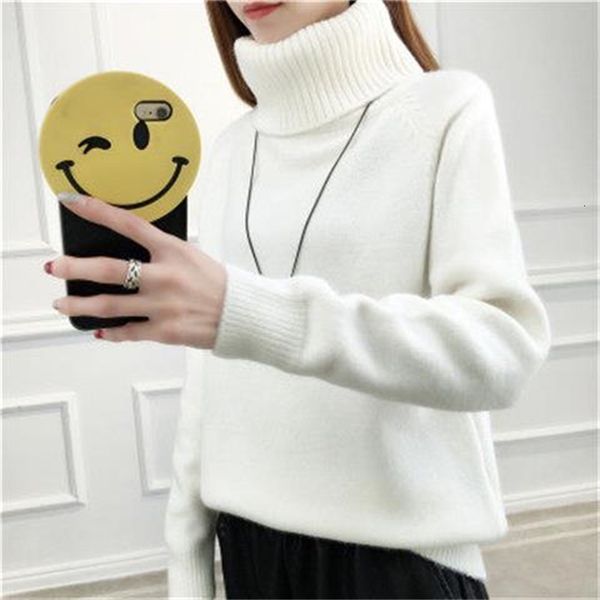 high 2021 new female turtleneck sweater short jumper loose long red mesh bottom shirt 1 kf1a, White;black
high 2021 new female turtleneck sweater short jumper loose long red mesh bottom shirt 1 kf1a, White;black