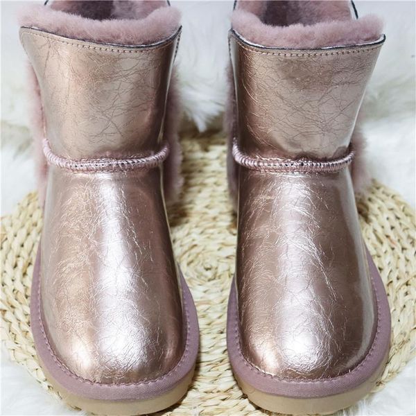 waterproof leather new genuine cowskin boots australia women sheep wool boots winter snow non-slip ankle women's shoes, Black
waterproof leather new genuine cowskin boots australia women sheep wool boots winter snow non-slip ankle women's shoes, Black