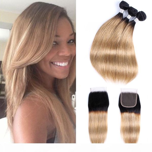 1b27 ombre blonde hair bundles with closure 3 bundles with 4x4 lace closure brazilian straight hair remy human hair extensions, Black;brown
1b27 ombre blonde hair bundles with closure 3 bundles with 4x4 lace closure brazilian straight hair remy human hair extensions, Black;brown