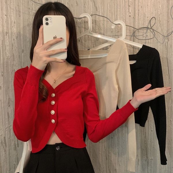 autumn 2020 new breasted short t-shirt slim v-neck long sleeve bottoming shirt for women
autumn 2020 new breasted short t-shirt slim v-neck long sleeve bottoming shirt for women