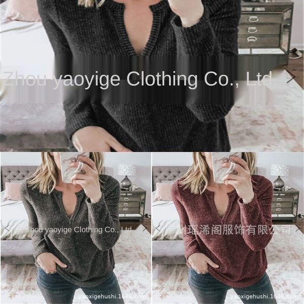 new solid color v-neck long sleeve for women in autumn winter 2019 new solid color v-neck long sleeve t-shirt t-shirt for women in autumn wi, White
new solid color v-neck long sleeve for women in autumn winter 2019 new solid color v-neck long sleeve t-shirt t-shirt for women in autumn wi, White