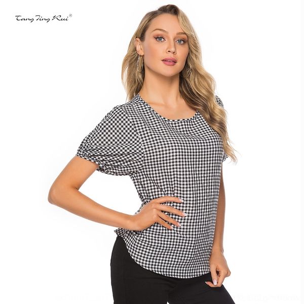 oajel thin new women's bow sleeves show 2020 round neck butterfly t-shirt lantern lantern short sleeve plaid t-shirt 9069 v257k, White
oajel thin new women's bow sleeves show 2020 round neck butterfly t-shirt lantern lantern short sleeve plaid t-shirt 9069 v257k, White