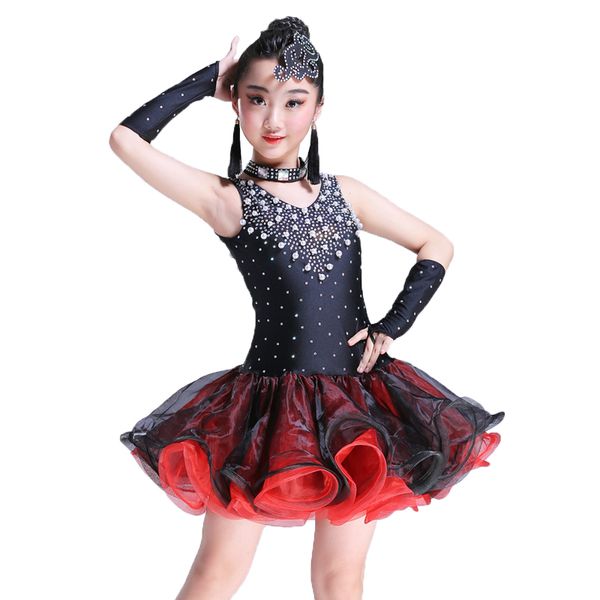 summer latin dance clothes kids dress for girls fluffy skirt rhinestone dress dancing competition costume chidren dress bi403, Black;red
summer latin dance clothes kids dress for girls fluffy skirt rhinestone dress dancing competition costume chidren dress bi403, Black;red