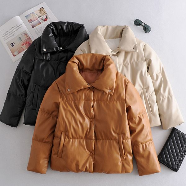 2021 New Female Winter False Coat of Leather Cotton Short Collar Black Jacket Hot Thick Outwear JQHN
2021 New Female Winter False Coat of Leather Cotton Short Collar Black Jacket Hot Thick Outwear JQHN