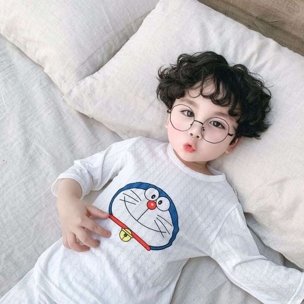 children's cotton air conditioning suit 2020 summer new boys' and girls' thin household cloth baby pajamas, Blue;red
children's cotton air conditioning suit 2020 summer new boys' and girls' thin household cloth baby pajamas, Blue;red