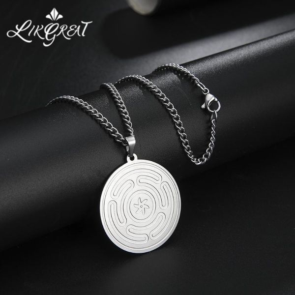 likgreat hecate wheel strophalos hekate witchcraft round pendant necklace for women men stainless steel solomon talisman jewelry, Silver
likgreat hecate wheel strophalos hekate witchcraft round pendant necklace for women men stainless steel solomon talisman jewelry, Silver