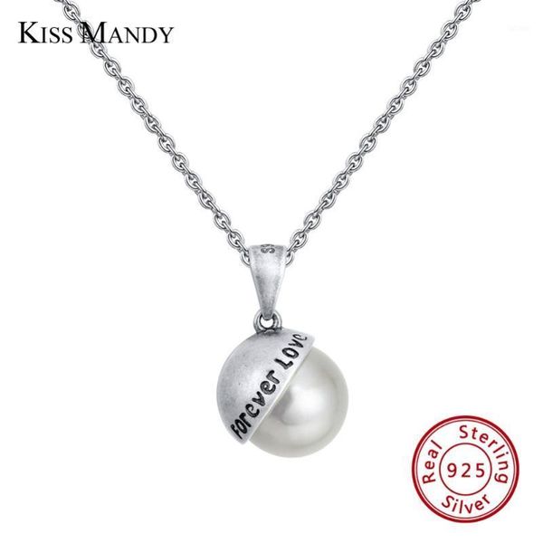 kiss mandy vintage women forever love pendant necklaces round pearl 925 sterling silver female wedding jewelry gift ksn1461
kiss mandy vintage women forever love pendant necklaces round pearl 925 sterling silver female wedding jewelry gift ksn1461
