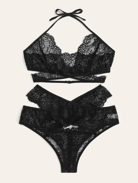 2021 new pajamas lingerie women's plus size black camisole three-point set pyjamas women, Red;black
2021 new pajamas lingerie women's plus size black camisole three-point set pyjamas women, Red;black