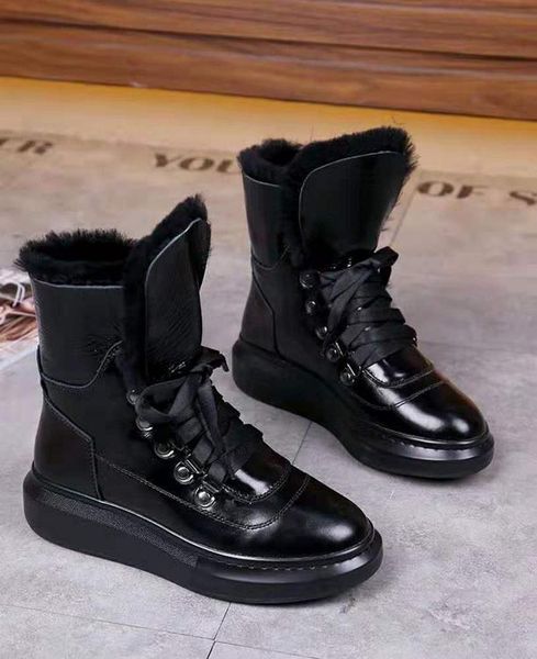 winter new snow boots women mental colors wool lace-up thick bottom wedges genuine leather 2020 women winter shoes, Black
winter new snow boots women mental colors wool lace-up thick bottom wedges genuine leather 2020 women winter shoes, Black