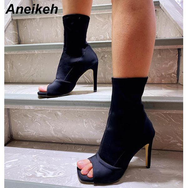 boots aneikeh autumn fashion 2021 stretch fabric basic mid-calf sewing concise thin heels peep toe slip-on size 35-42 chaussures, Black
boots aneikeh autumn fashion 2021 stretch fabric basic mid-calf sewing concise thin heels peep toe slip-on size 35-42 chaussures, Black