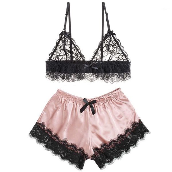 floral lace bra panty cute bralette shorts nightwear femme pajama set fashion lounge wear satin pijamas1, Black;red
floral lace bra panty cute bralette shorts nightwear femme pajama set fashion lounge wear satin pijamas1, Black;red