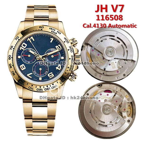 12 styles jh v7 40mm cal.4130 automatic chronograph mens watch 116508 blue dial 18k yellow gold bracelet gents watches, Slivery;brown
12 styles jh v7 40mm cal.4130 automatic chronograph mens watch 116508 blue dial 18k yellow gold bracelet gents watches, Slivery;brown