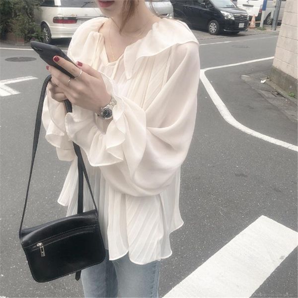 women's t-shirt thin clothes female students is prevented bask in summer baby dolls chiffon brim small unlined upper garment, White
women's t-shirt thin clothes female students is prevented bask in summer baby dolls chiffon brim small unlined upper garment, White