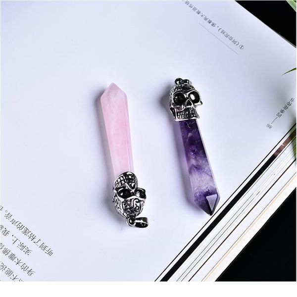 1 piece of natural crystal skull pendant, wind chime crystal rose quartz magic repair healing stick couple diy pa jllnjh, Black
1 piece of natural crystal skull pendant, wind chime crystal rose quartz magic repair healing stick couple diy pa jllnjh, Black