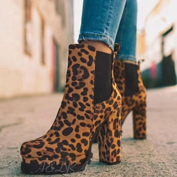 boots stretch fabric leopard print platform round toe women ankle big size 43 slip-on chunky high heel short booties for ladies, Black
boots stretch fabric leopard print platform round toe women ankle big size 43 slip-on chunky high heel short booties for ladies, Black