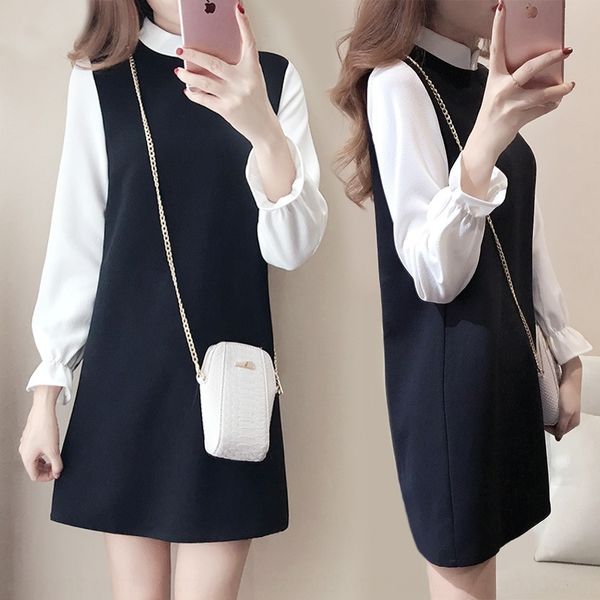 summer new 2020 autumn women's long sleeve cover belly show thin dress korean loose dress gpbjr, Black;gray
summer new 2020 autumn women's long sleeve cover belly show thin dress korean loose dress gpbjr, Black;gray