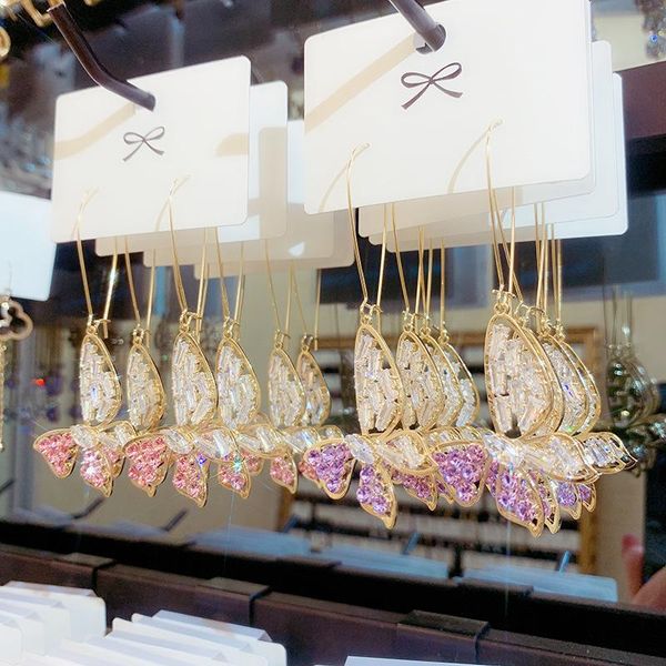 fashion color-jointed crystal butterfly drop earrings for women 2021 new jewelry shinning party earings, Silver
fashion color-jointed crystal butterfly drop earrings for women 2021 new jewelry shinning party earings, Silver