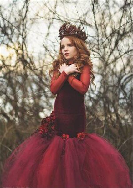 mermaid flower girl dresses jewel neck 3d floral appliqued long sleeves girl pageant gown open back ruffle custom made birthday gowns, White;red
mermaid flower girl dresses jewel neck 3d floral appliqued long sleeves girl pageant gown open back ruffle custom made birthday gowns, White;red