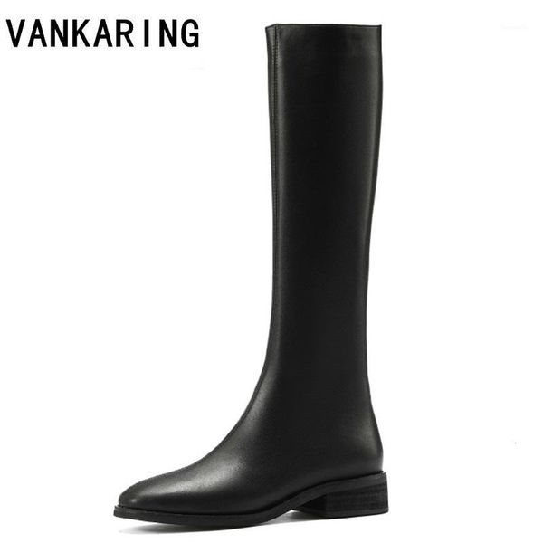 boots autumn winter knee high women natural genuine leather block heel long zipper square toe shoes lady big size 401, Black
boots autumn winter knee high women natural genuine leather block heel long zipper square toe shoes lady big size 401, Black