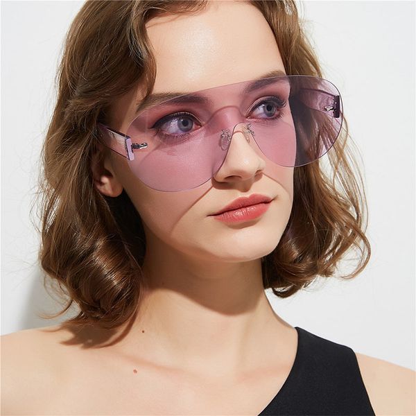 retro rimless fashion border brand sunglasses new colors glass optional women's 2020 luxury summer 4 uv400 party large jwiin jakvg, White;black 
retro rimless fashion border brand sunglasses new colors glass optional women's 2020 luxury summer 4 uv400 party large jwiin jakvg, White;black