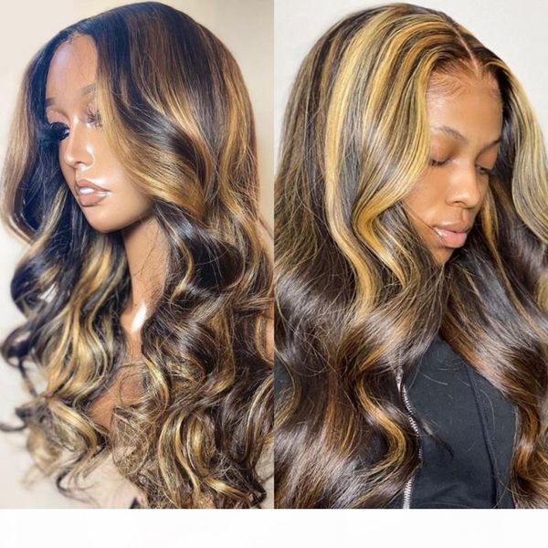 two tone ombre highlight lace front wigs 100% brazilian virgin human hair wavy silk base lace wig long wavy for women ing, Black;brown
two tone ombre highlight lace front wigs 100% brazilian virgin human hair wavy silk base lace wig long wavy for women ing, Black;brown