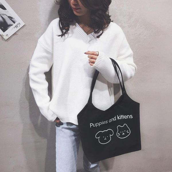 women canvas handbags casual cartoon printing large capacity shopping handbags simple handle bags for travel and vacation
women canvas handbags casual cartoon printing large capacity shopping handbags simple handle bags for travel and vacation