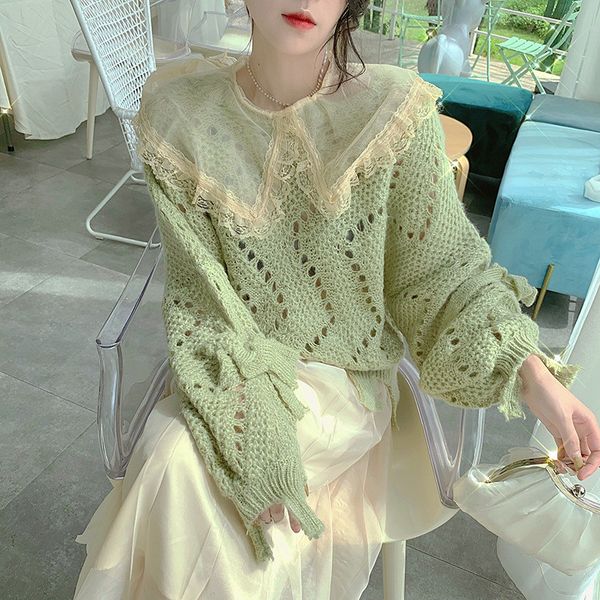 2021 new female fashion ensemble -autumn nightgown chic green bowtie knitted shirt sweater kawaii pullovers sueter mujer vintage 5nrd, White;black
2021 new female fashion ensemble -autumn nightgown chic green bowtie knitted shirt sweater kawaii pullovers sueter mujer vintage 5nrd, White;black