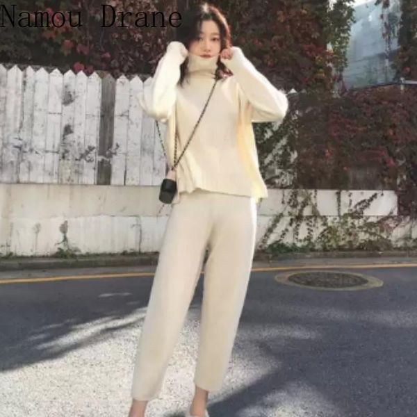 women's tracksuits suit autumn spring knitted tracksuit turtleneck sweatshirts women clothing 2 piece set knit pant female pants, Gray
women's tracksuits suit autumn spring knitted tracksuit turtleneck sweatshirts women clothing 2 piece set knit pant female pants, Gray