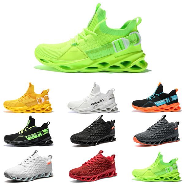 men running shoes athletic black white yellow outdoor breathable mens trainers sports sneakers runners size 39-46, White;red