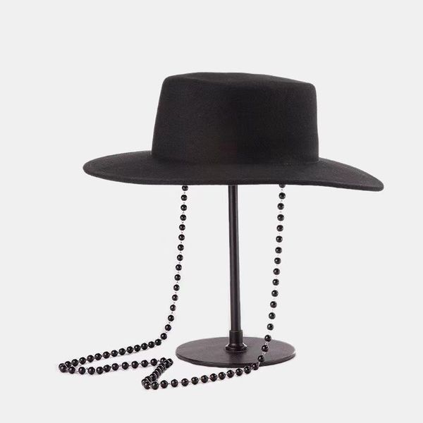 stingy brim hats 2021 tomkhu autumn winter wool diamond pearl ribbon lady fedoras cap women leisure panama jazz hat, Blue;gray
stingy brim hats 2021 tomkhu autumn winter wool diamond pearl ribbon lady fedoras cap women leisure panama jazz hat, Blue;gray