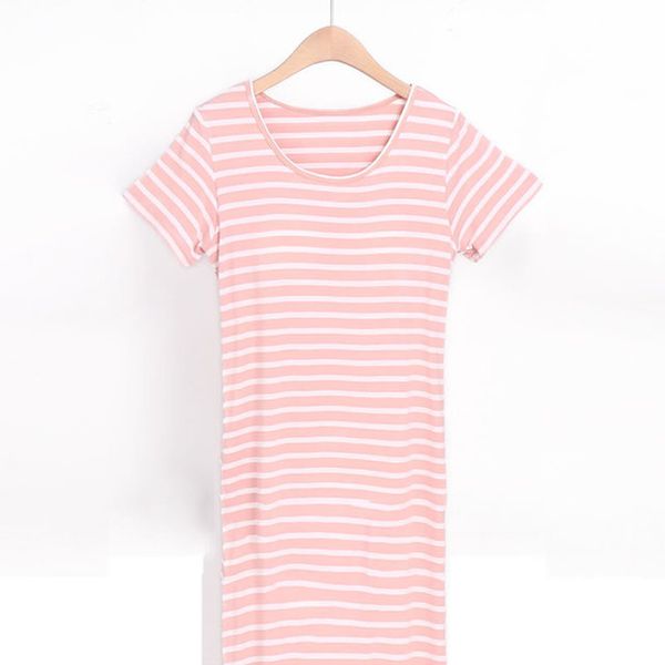 2021 new summer women stripe short sleeve sleepwear o neck lingerie chest pad push up nightdress thin female sleep nighty homewear rs9x, Black;red
2021 new summer women stripe short sleeve sleepwear o neck lingerie chest pad push up nightdress thin female sleep nighty homewear rs9x, Black;red
