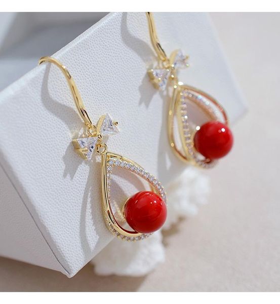 dangle & chandelier earrings female water drop red beads 2021 trend pearl long exquisite pendant women elegant round jewelry earrring, Silver
dangle & chandelier earrings female water drop red beads 2021 trend pearl long exquisite pendant women elegant round jewelry earrring, Silver
