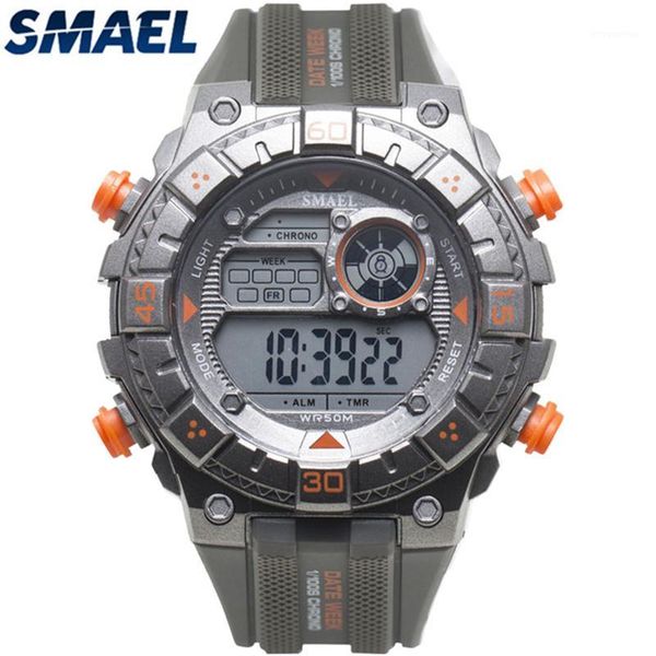 smael men sports watches led digital watch fashion outdoor waterproof rubber watch relogio masculino1, Slivery;brown
smael men sports watches led digital watch fashion outdoor waterproof rubber watch relogio masculino1, Slivery;brown