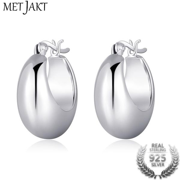 metjakt classic real 925 sterling silver hoop earrings for women's retro ethnic style circle earring fine jewelry gift, Golden;silver
metjakt classic real 925 sterling silver hoop earrings for women's retro ethnic style circle earring fine jewelry gift, Golden;silver