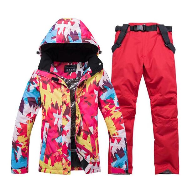 skiing suits -30 fashion women's snow suit set waterproof winter outdoor sports snowboard wear ski jackets + strap pants female costume
skiing suits -30 fashion women's snow suit set waterproof winter outdoor sports snowboard wear ski jackets + strap pants female costume