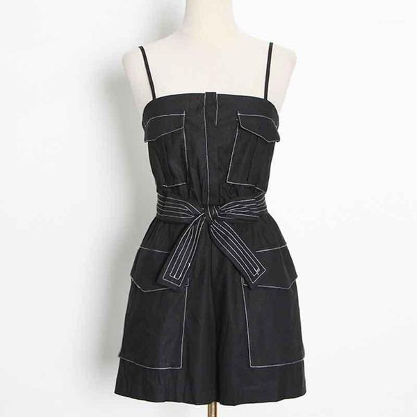 seebeautiful casual playsuits female pockets bandage sling waist loose wide leg jumpsuit summer autumn 2020 new fashion l4141, Black;white
seebeautiful casual playsuits female pockets bandage sling waist loose wide leg jumpsuit summer autumn 2020 new fashion l4141, Black;white