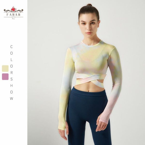long sleeve yoga shirts cross waist t-shirts fitness sports crop workout running shirts quick dry tie dye short, White;red
long sleeve yoga shirts cross waist t-shirts fitness sports crop workout running shirts quick dry tie dye short, White;red