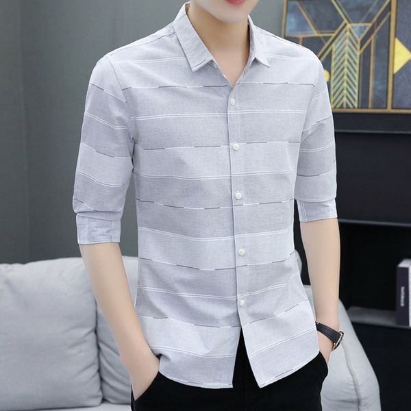 lizh9 korean slim medium r8bv8 summer men's new fashion five point sleeve shirt sleeve casual fashion versatile short shirt inch, Blue
lizh9 korean slim medium r8bv8 summer men's new fashion five point sleeve shirt sleeve casual fashion versatile short shirt inch, Blue