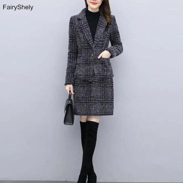 fairyshely korean buttons woolen mini skirt suit women 2020 autumn winter warm office suit plaid jacket short skirt 2 piece1, White
fairyshely korean buttons woolen mini skirt suit women 2020 autumn winter warm office suit plaid jacket short skirt 2 piece1, White