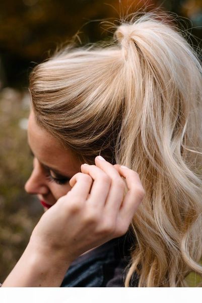 curly bleached blonde 613 wet wavy european virgin human hair extension full cuticle aligned blond hair drawstring ponytail, Black
curly bleached blonde 613 wet wavy european virgin human hair extension full cuticle aligned blond hair drawstring ponytail, Black