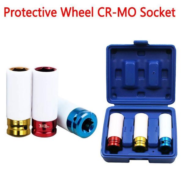 3pcs 17/19/21mm pneumatic tyre protection sleeve colorful steam sleeve auto repair hardware tool + case1 
3pcs 17/19/21mm pneumatic tyre protection sleeve colorful steam sleeve auto repair hardware tool + case1
