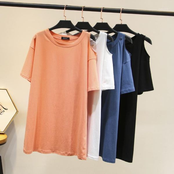 women summer t-shirt lady tees female solid color short sleeve off shoulder ice cotton fashion plus size g2-a311, White
women summer t-shirt lady tees female solid color short sleeve off shoulder ice cotton fashion plus size g2-a311, White