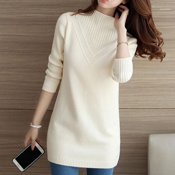 women sweater 2020 new autumn and winter female medium-long basic sweater knitted teenage girl white black pink gray a631
women sweater 2020 new autumn and winter female medium-long basic sweater knitted teenage girl white black pink gray a631