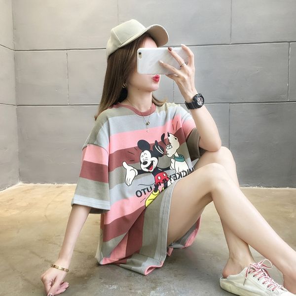 hsjl6 6535 t-shirtsummer новый хлопок ins футболка stripe свободный случайный мультфильм напечатаны короткий рукав радуга для женщин nhits, White
hsjl6 6535 t-shirtsummer новый хлопок ins футболка stripe свободный случайный мультфильм напечатаны короткий рукав радуга для женщин nhits, White