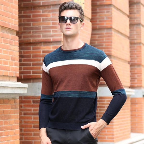 man wide stripes sweater leisure slim fit jersey jumper casual patchwork colors o-neck knit sweaters long sleeved, White;black
man wide stripes sweater leisure slim fit jersey jumper casual patchwork colors o-neck knit sweaters long sleeved, White;black